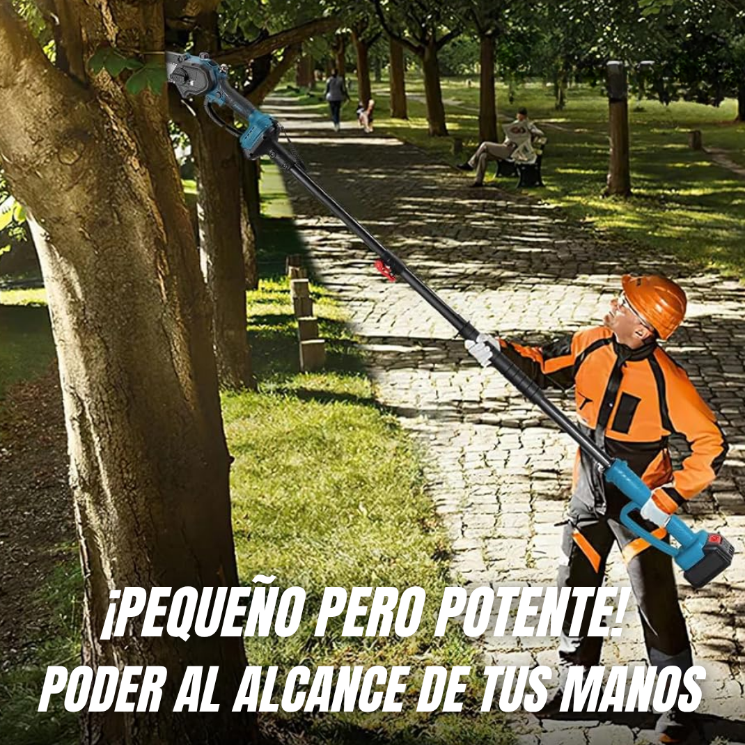 Tijera de Poda Eléctrica Portátil con Pértiga de Extensión