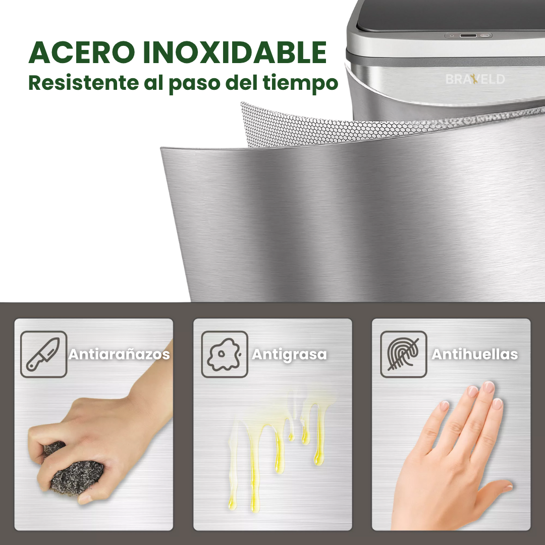 Cubo de Basura Inteligente con Apertura Automática 30L