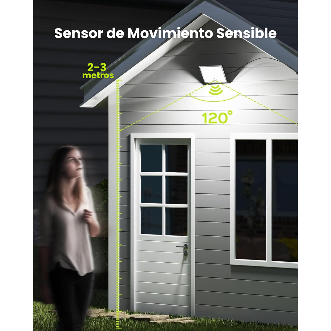 Lámpara Solar para Exteriores con Sensor de Movimiento