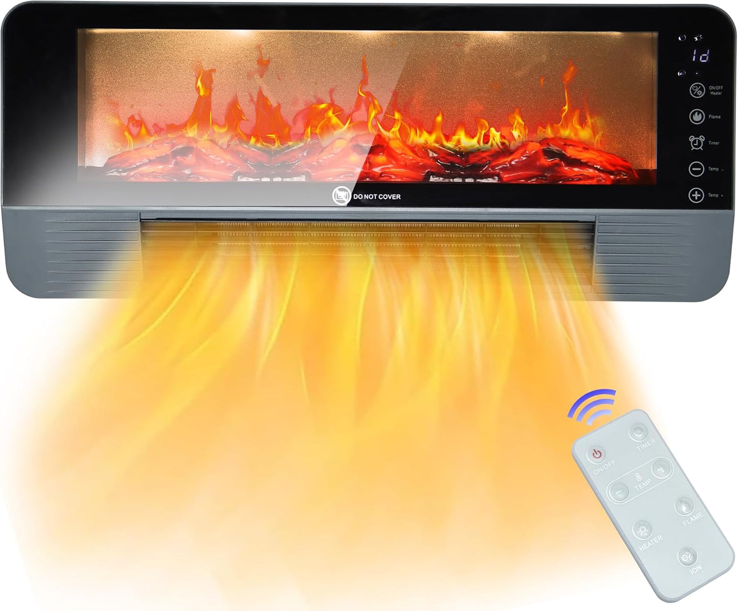 Calefactor Cerámico 2.000w Efecto Chimenea con Mando