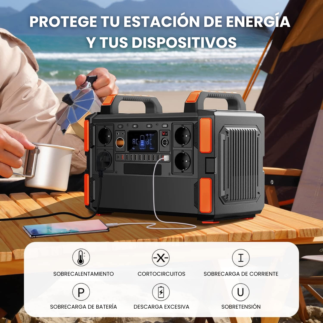 Estación de Energía Portátil F132 | 1000 W, 1048 Wh