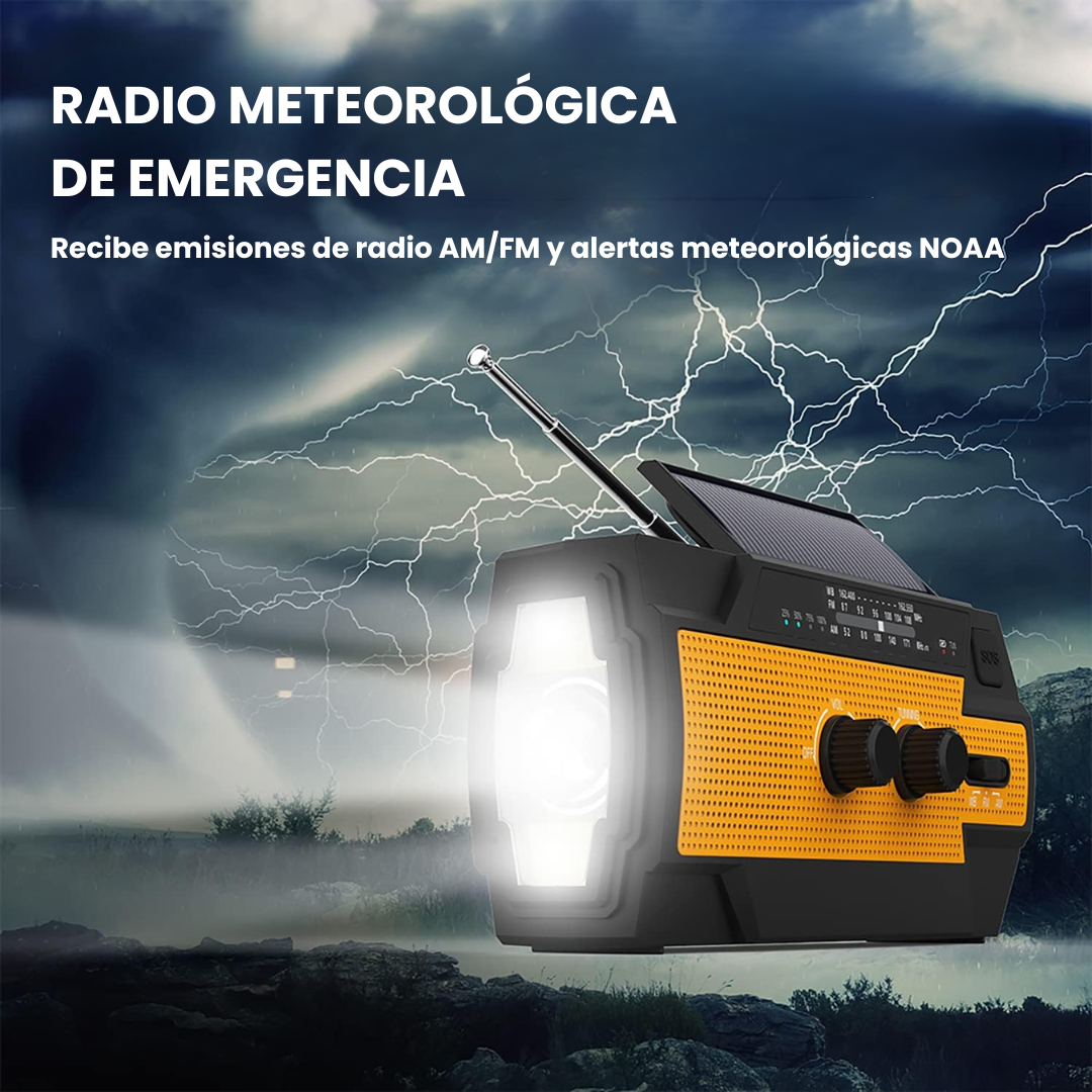 Radio de Emergencia 4 en 1 con Power Bank