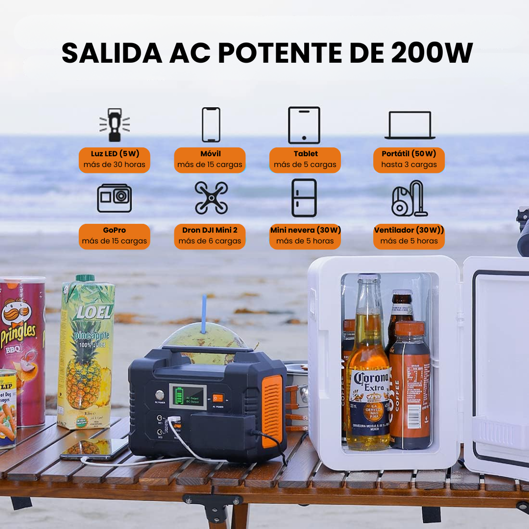 Estación de Energía Portátil E200 | 200 W, 151 Wh/40 800 mAh