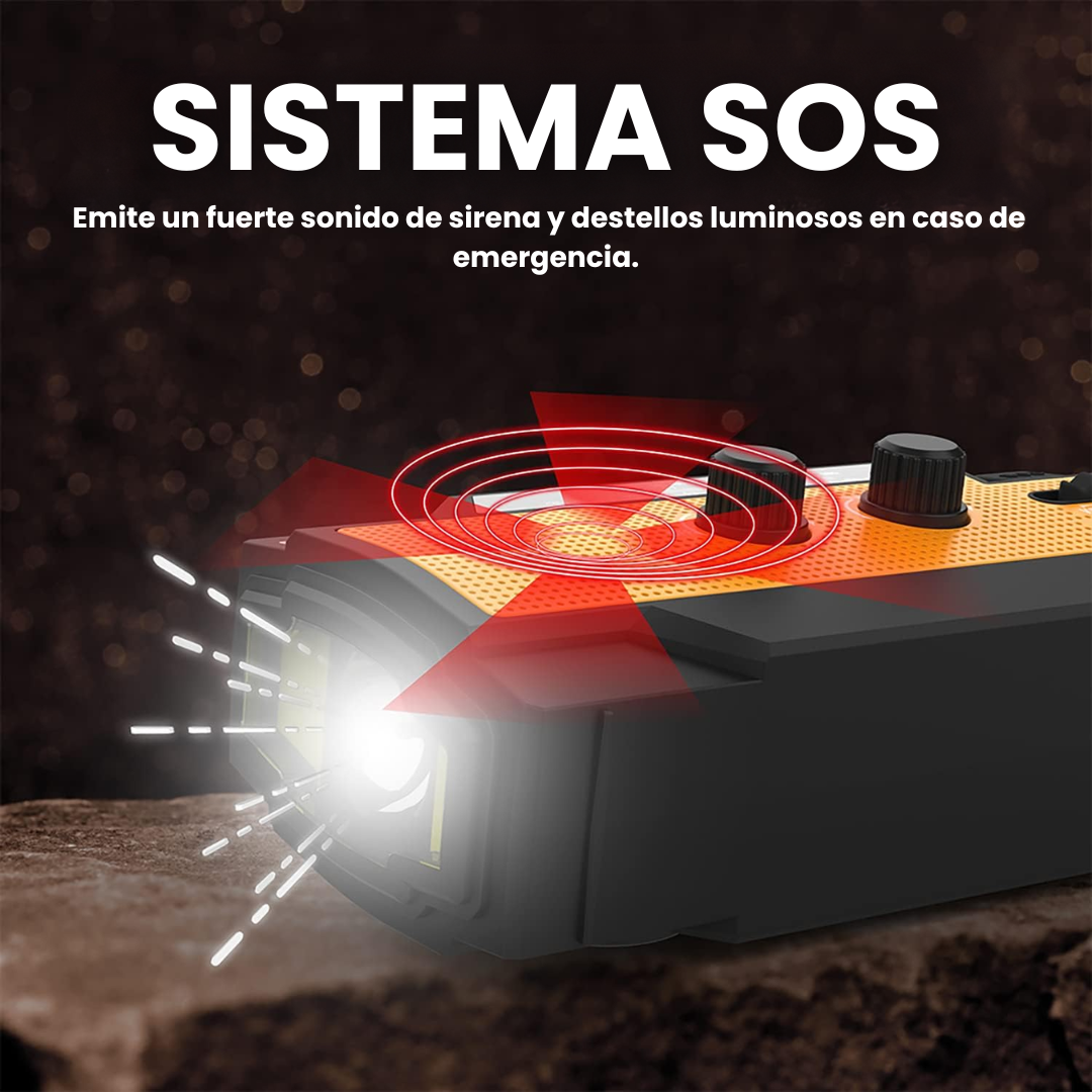 Radio de Emergencia 4 en 1 con Power Bank
