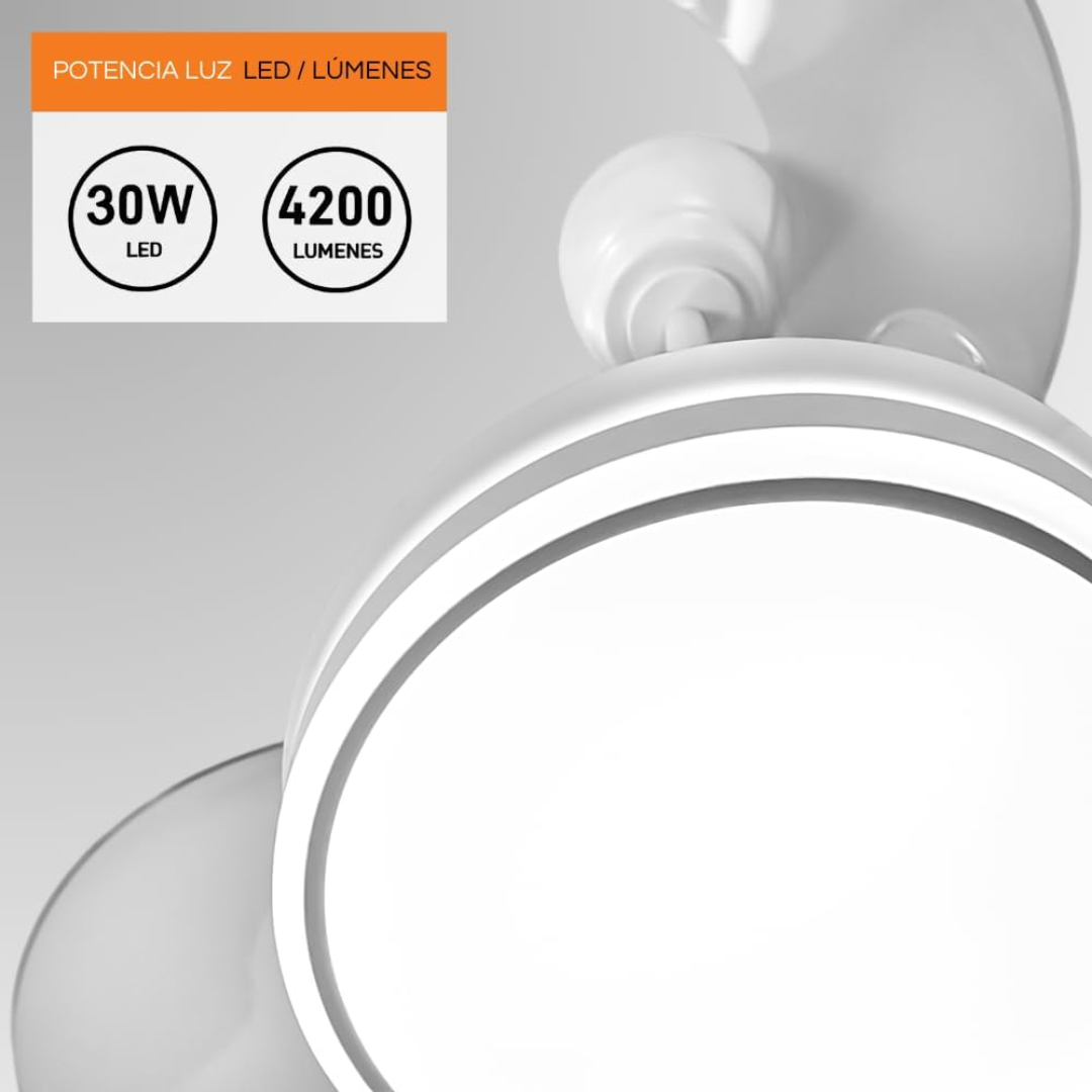 Ventilador Retráctil de Techo con Luz Regulable