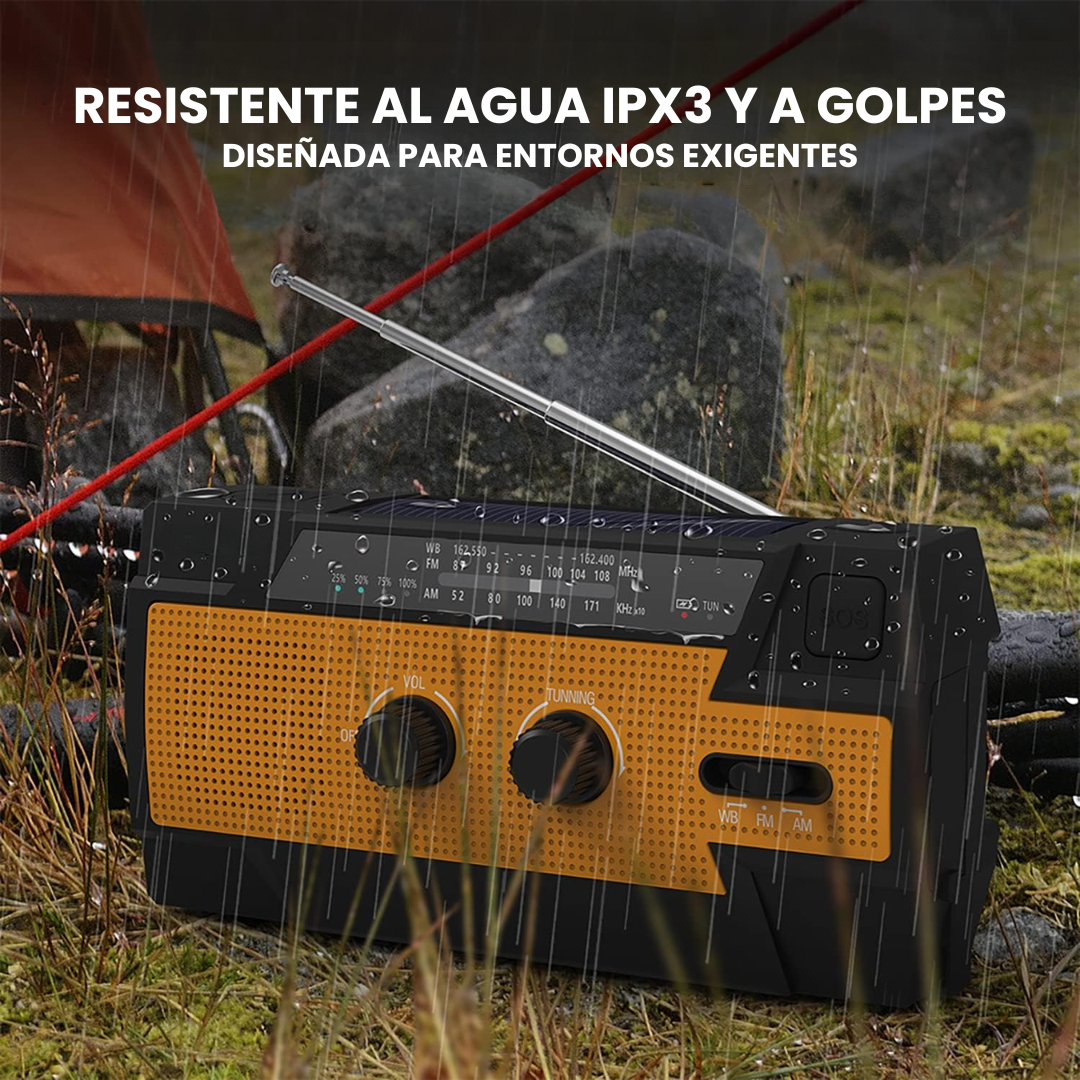 Radio de Emergencia 4 en 1 con Power Bank