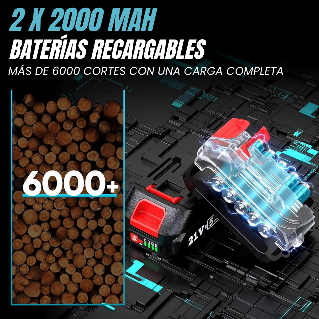 Tijera de Poda Eléctrica Portátil con Pértiga de Extensión