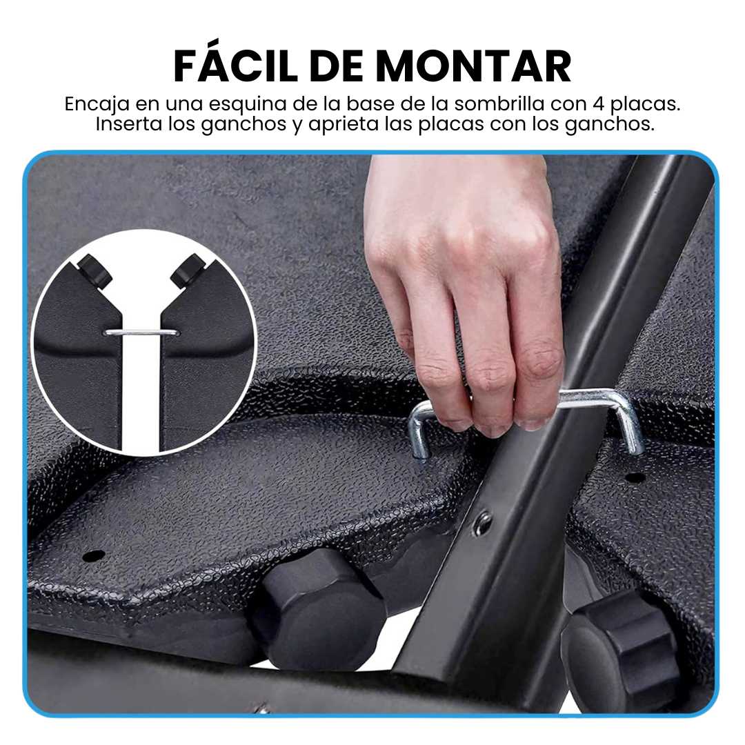 Sombrilla XL con luz de ambiente solar