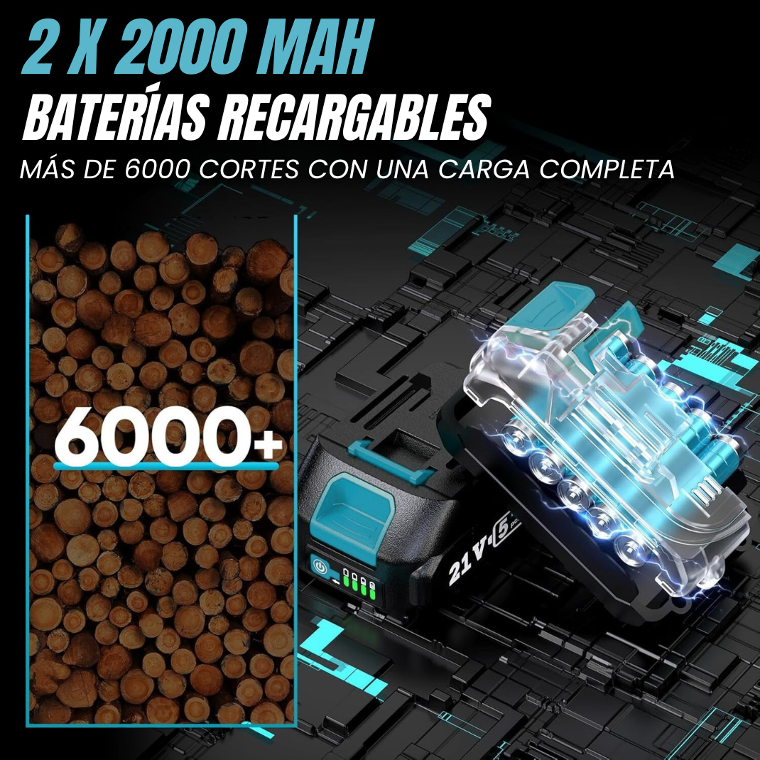 Tijera de Poda Eléctrica Portátil con Pértiga de Extensión
