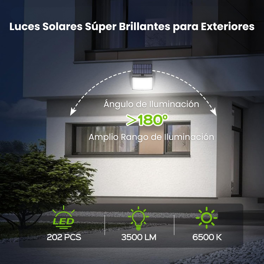 Lámpara Solar para Exteriores con Sensor de Movimiento