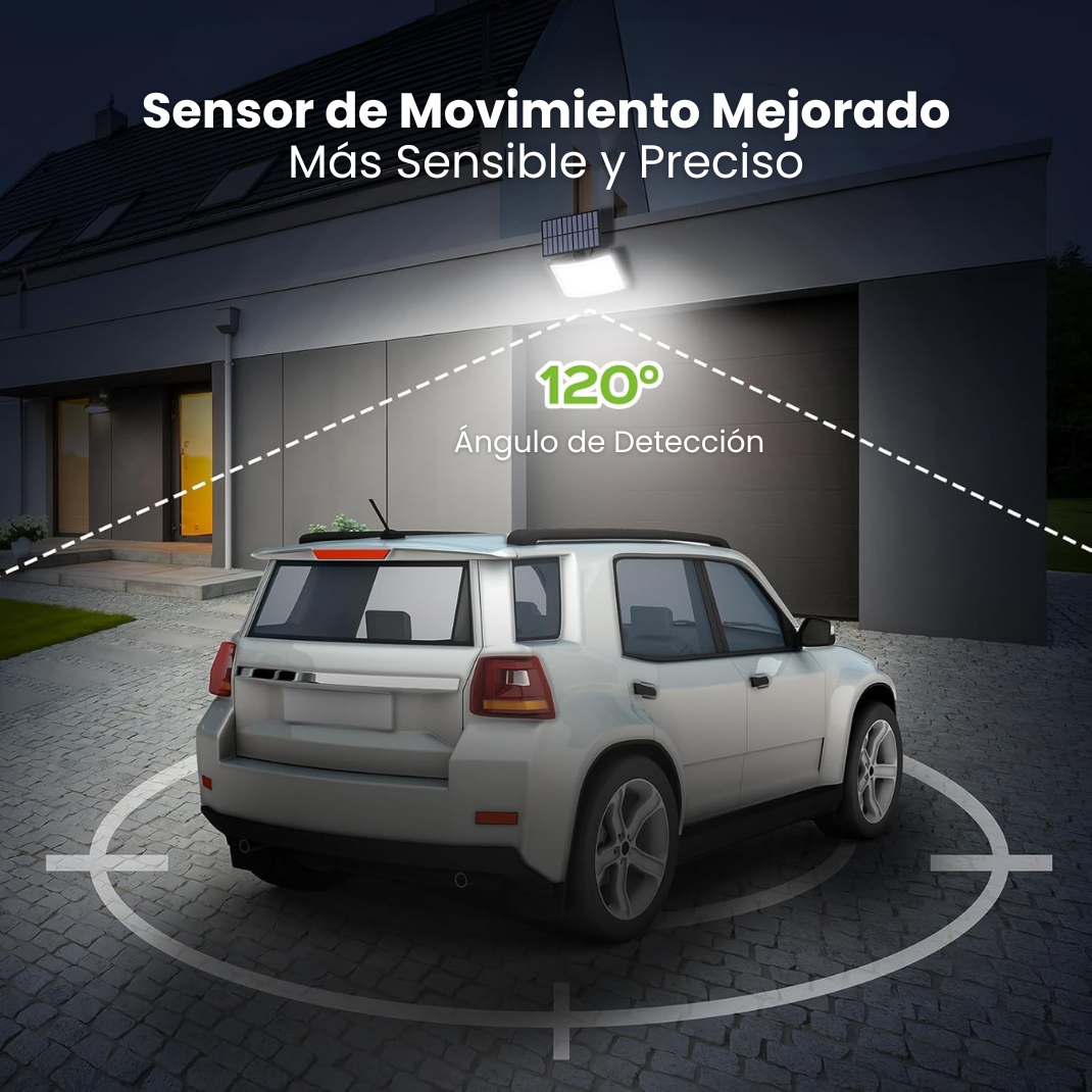 Lámpara Solar para Exteriores con Sensor de Movimiento