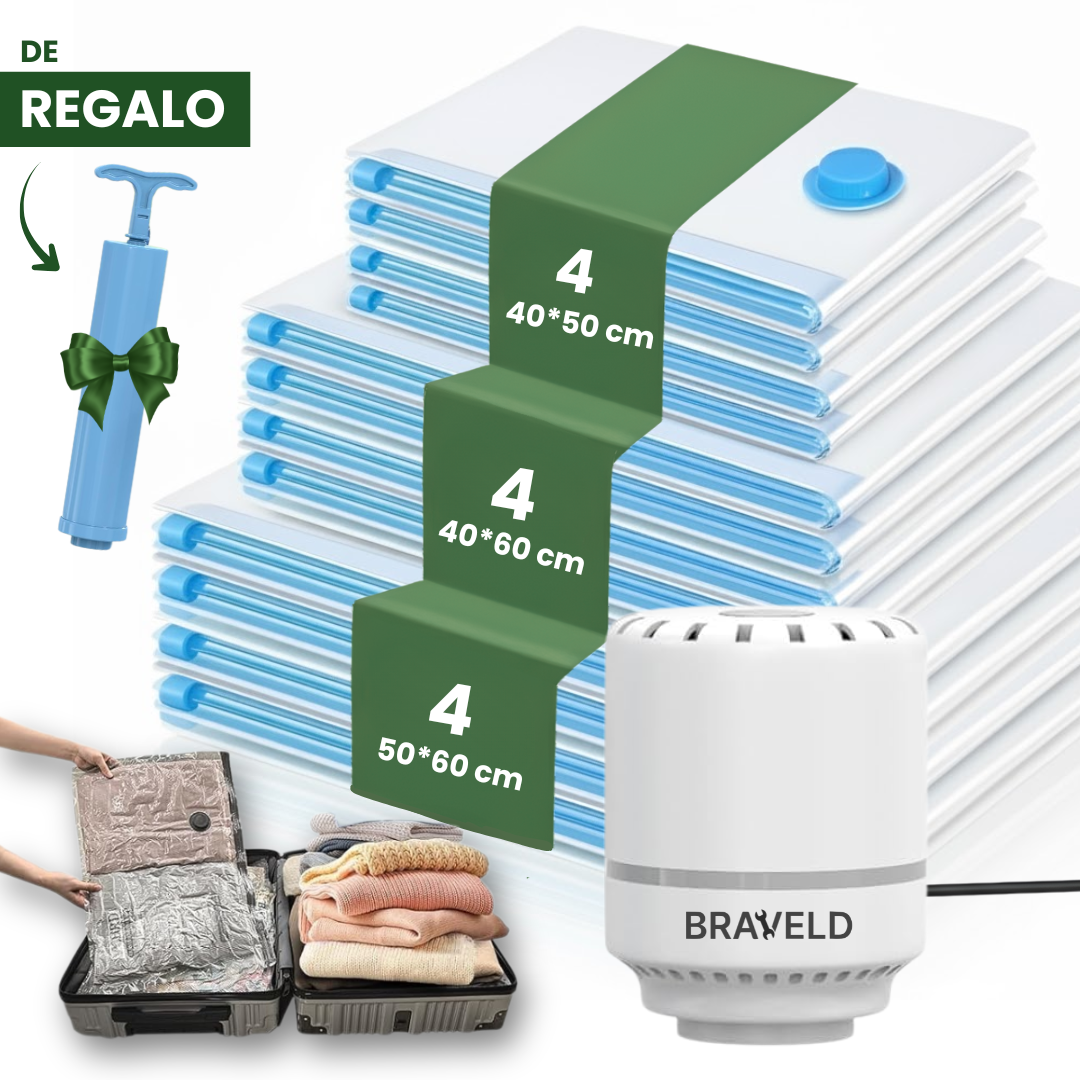 Bolsas al Vacío para Ropa con Bomba Eléctrica