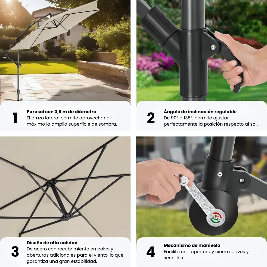Sombrilla XL con Base incluida