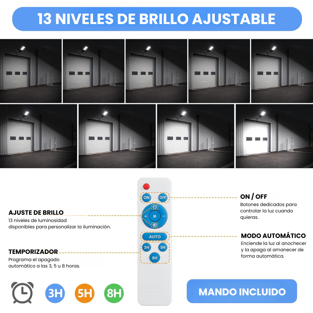 Lámpara Solar Exterior 1200W