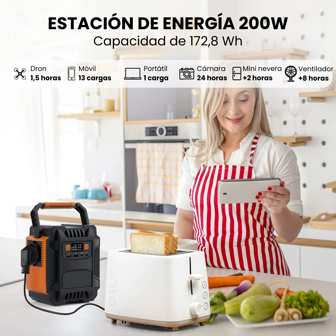 Estación de Energía Portátil A201 | 200 W, 172 Wh/48 000 mAh