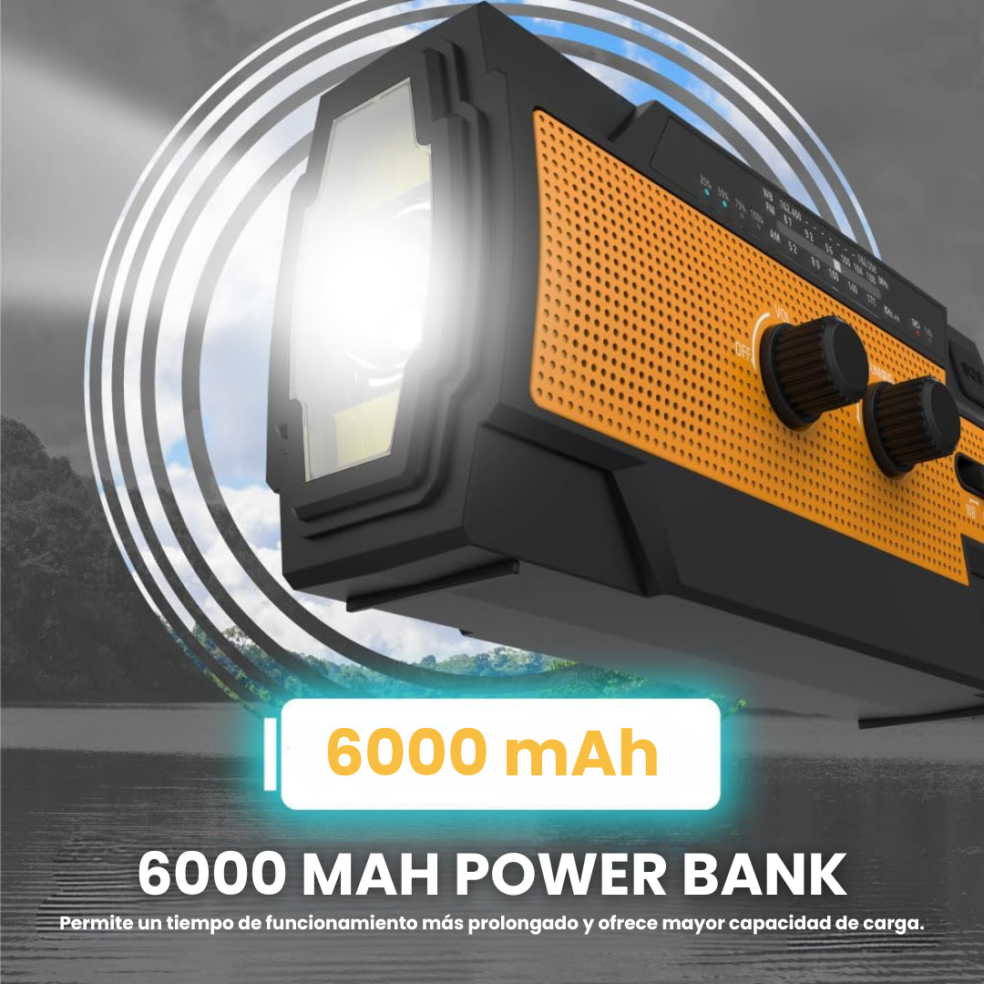 Radio de Emergencia 4 en 1 con Power Bank