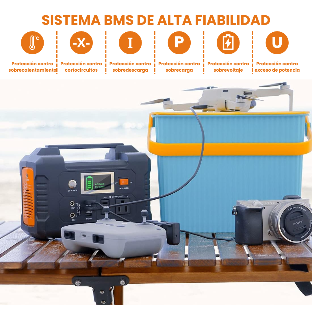 Estación de Energía Portátil E200 | 200 W, 151 Wh/40 800 mAh