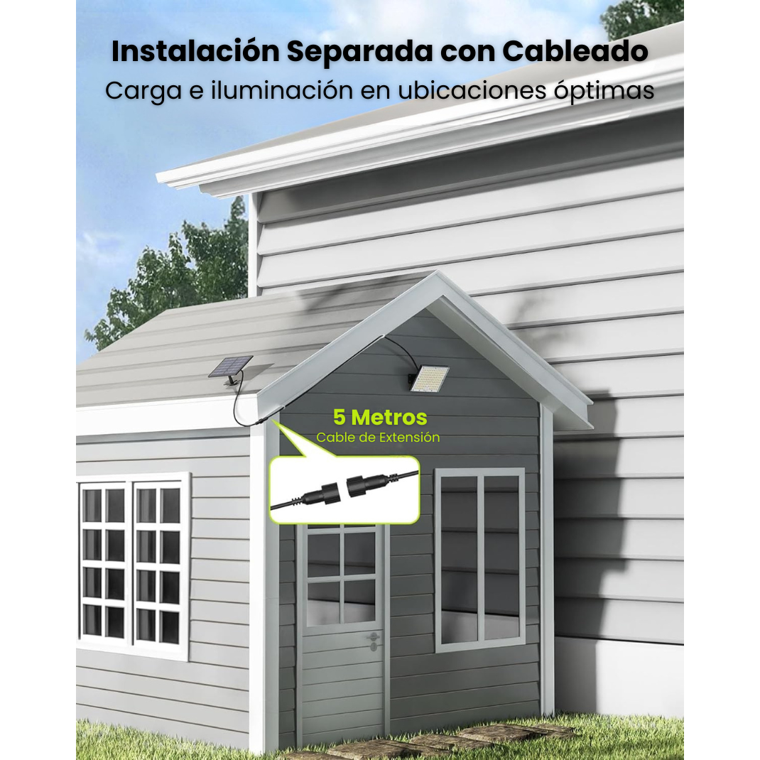 Lámpara Solar para Exteriores con Sensor de Movimiento