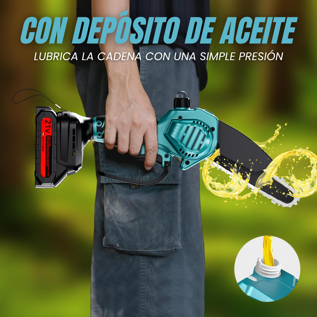 Tijera de Poda Eléctrica Portátil con Pértiga de Extensión