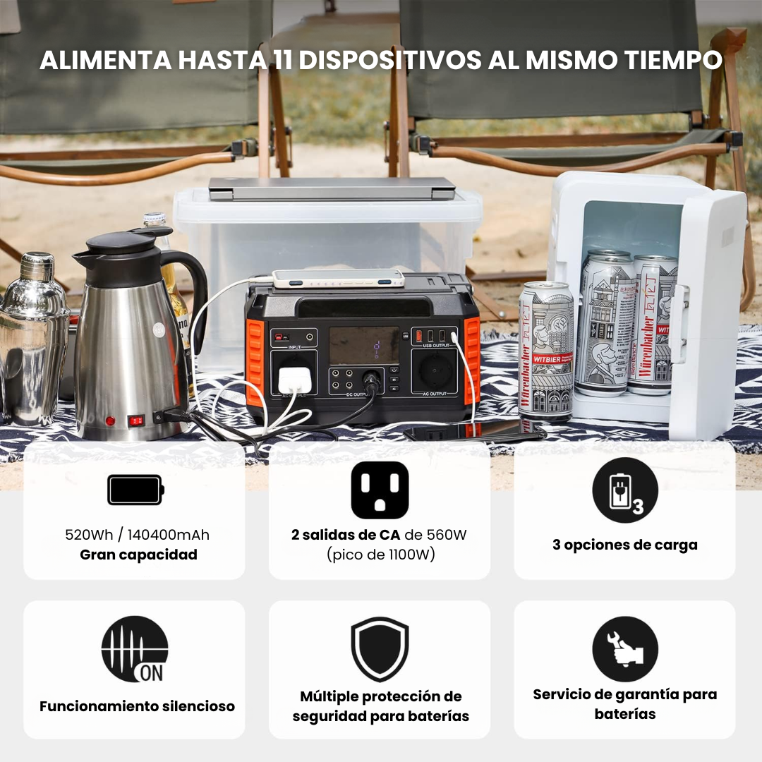 Estación de Energía Portátil P60 | 560 W, 520 Wh