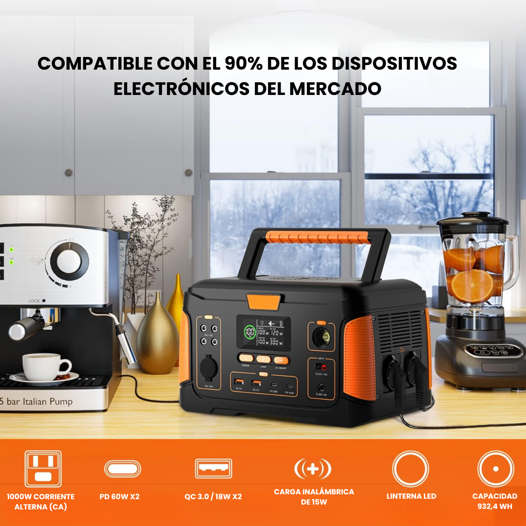 Estación de Energía Portátil J1000PLUS | 1000 W, 932 Wh