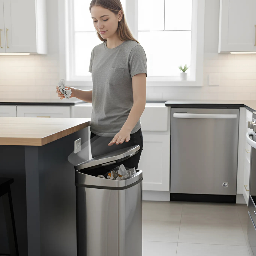 Cubo de Basura Inteligente con Apertura Automática 30L