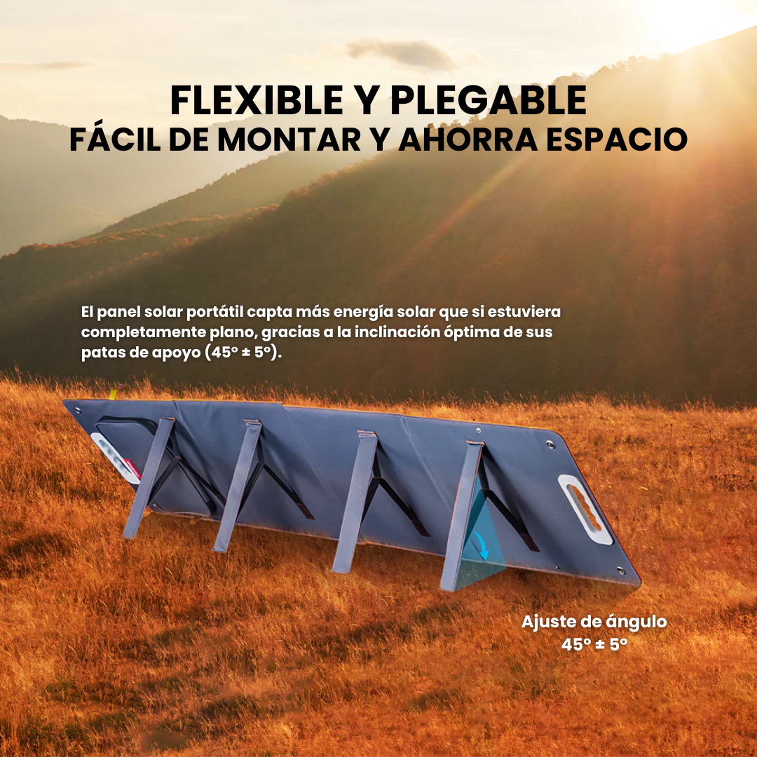 Panel Solar Portátil Plegable TSP100 | 18 V/100 W
