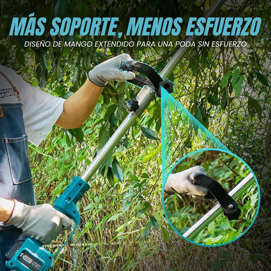 Tijera de Poda y Motosierra eléctrica con pértiga