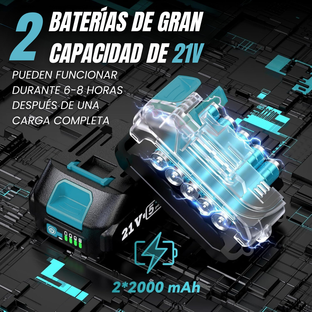 Kit 4 en 1 - Tijera, Mini Motosierra, Desbrozadora y Soplador