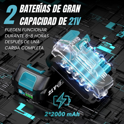 Kit 4 en 1 - Tijera, Mini Motosierra, Desbrozadora y Soplador