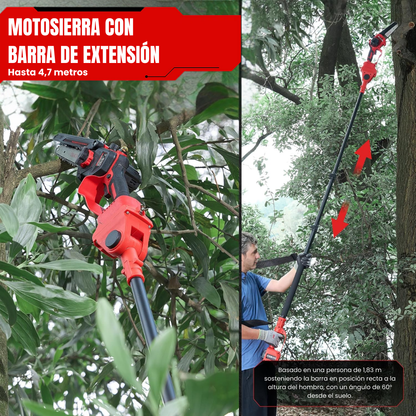 Mini Motosierra a Batería con Pértiga