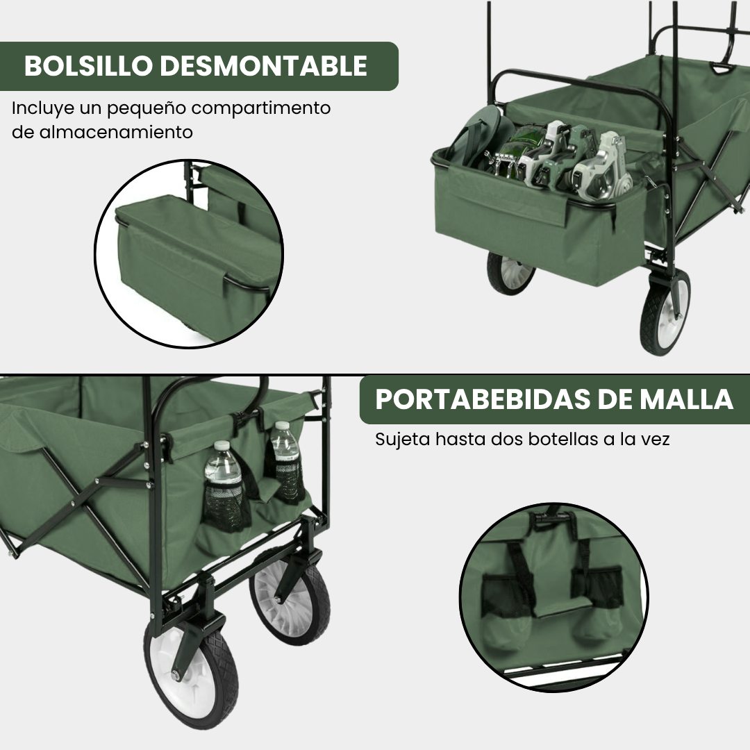 Carro de mano plegable 120 Kg de carga