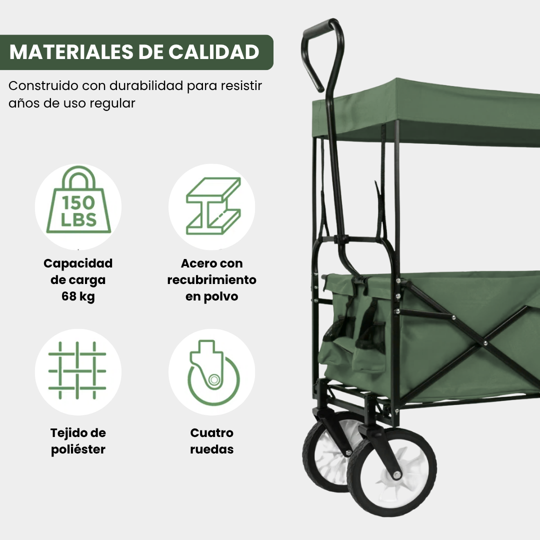 Carro de mano plegable 120 Kg de carga