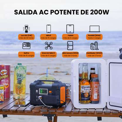 Estación de Energía Portátil E200 | 200 W, 151 Wh/40 800 mAh