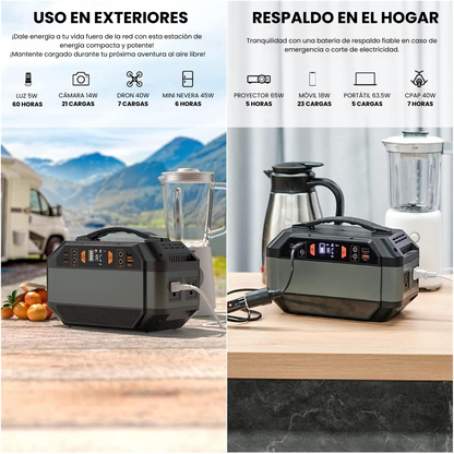 Estación de Energía Portátil P56 de 330 W y 288 Wh