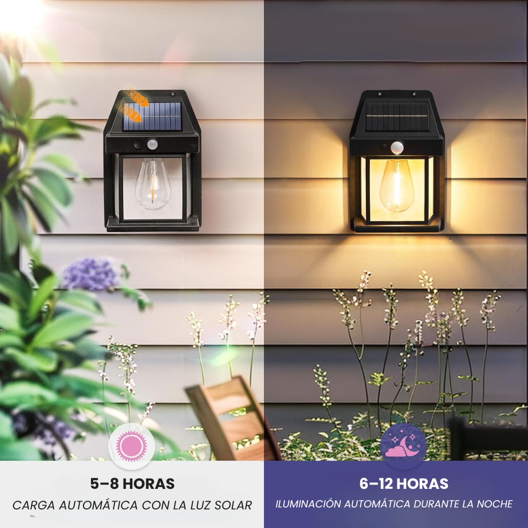 Lámpara Solar de Pared con Sensor de Movimiento