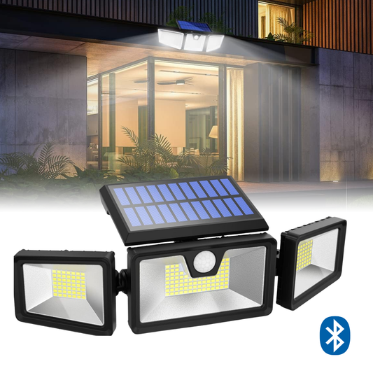 Lámpara Solar LED con Sensor de Movimiento y Control por App Móvil