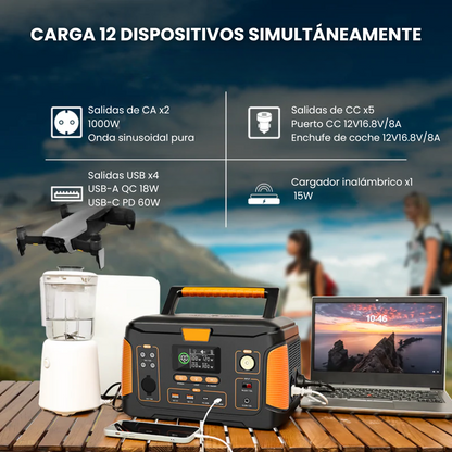 Estación de Energía Portátil J1000PLUS | 1000 W, 932 Wh