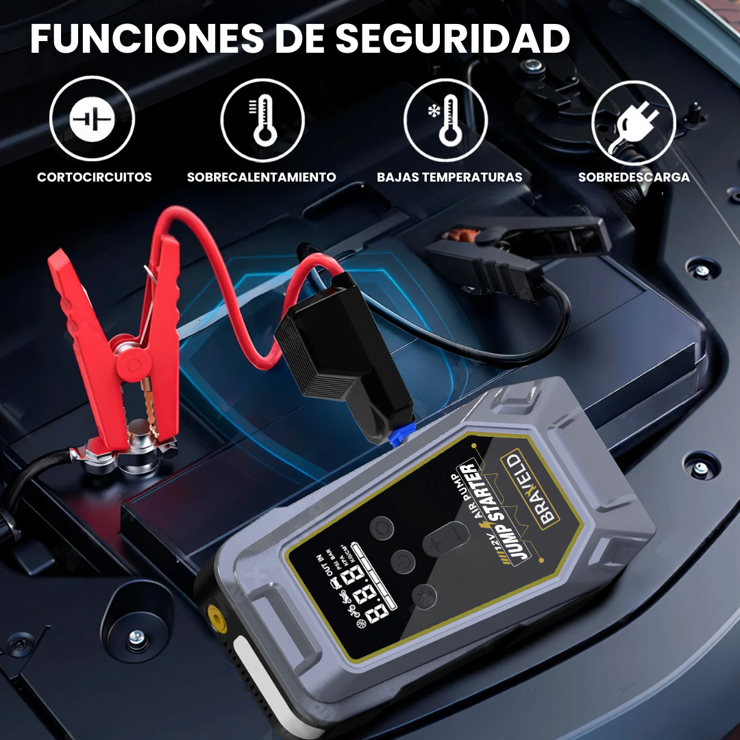 Arrancador para Coches con Compresor de Aire