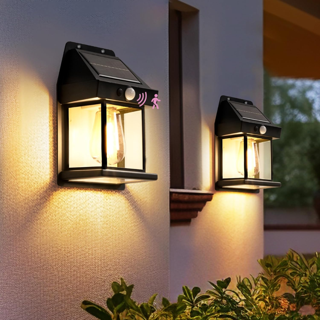 Lámpara Solar de Pared con Sensor de Movimiento