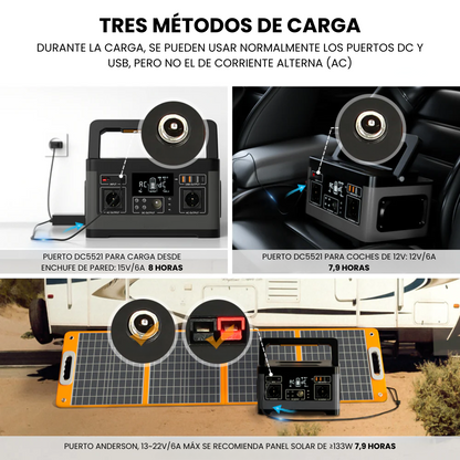 Estación de Energía Portátil P63 | 500 W, 520 Wh