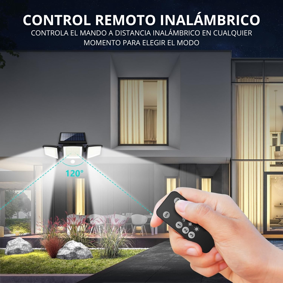 Lámpara Solar Sin Cable Con Sensor de Movimiento