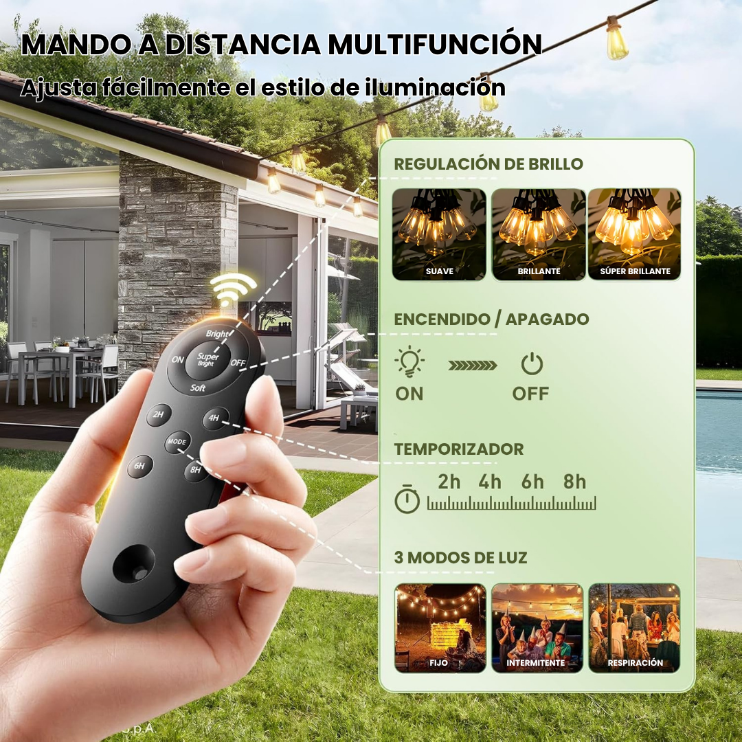 Guirnalda Solar LED de Exterior