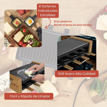 Raclette Queso y Parrilla Grill 1200W