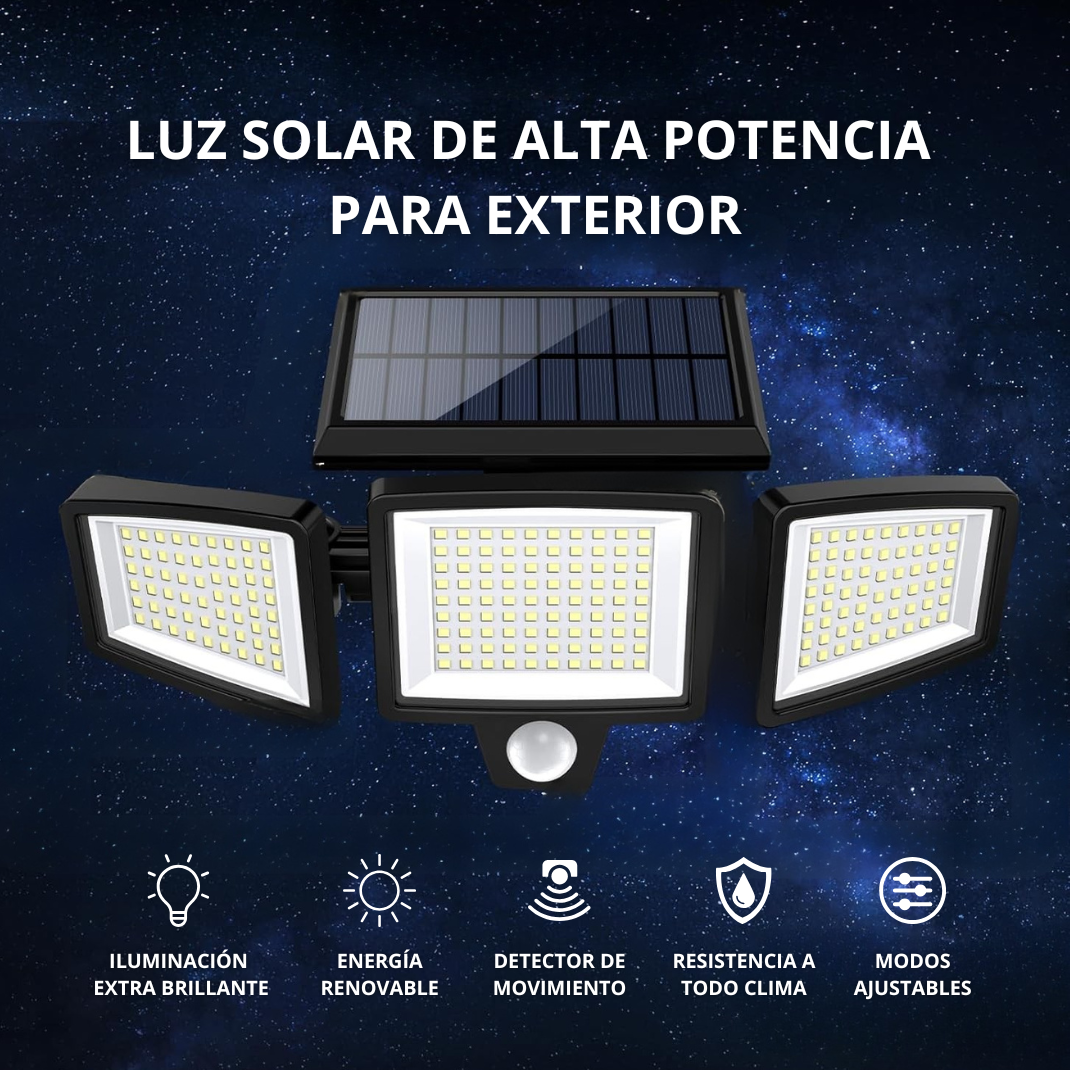 Lámpara Solar Sin Cable Con Sensor de Movimiento