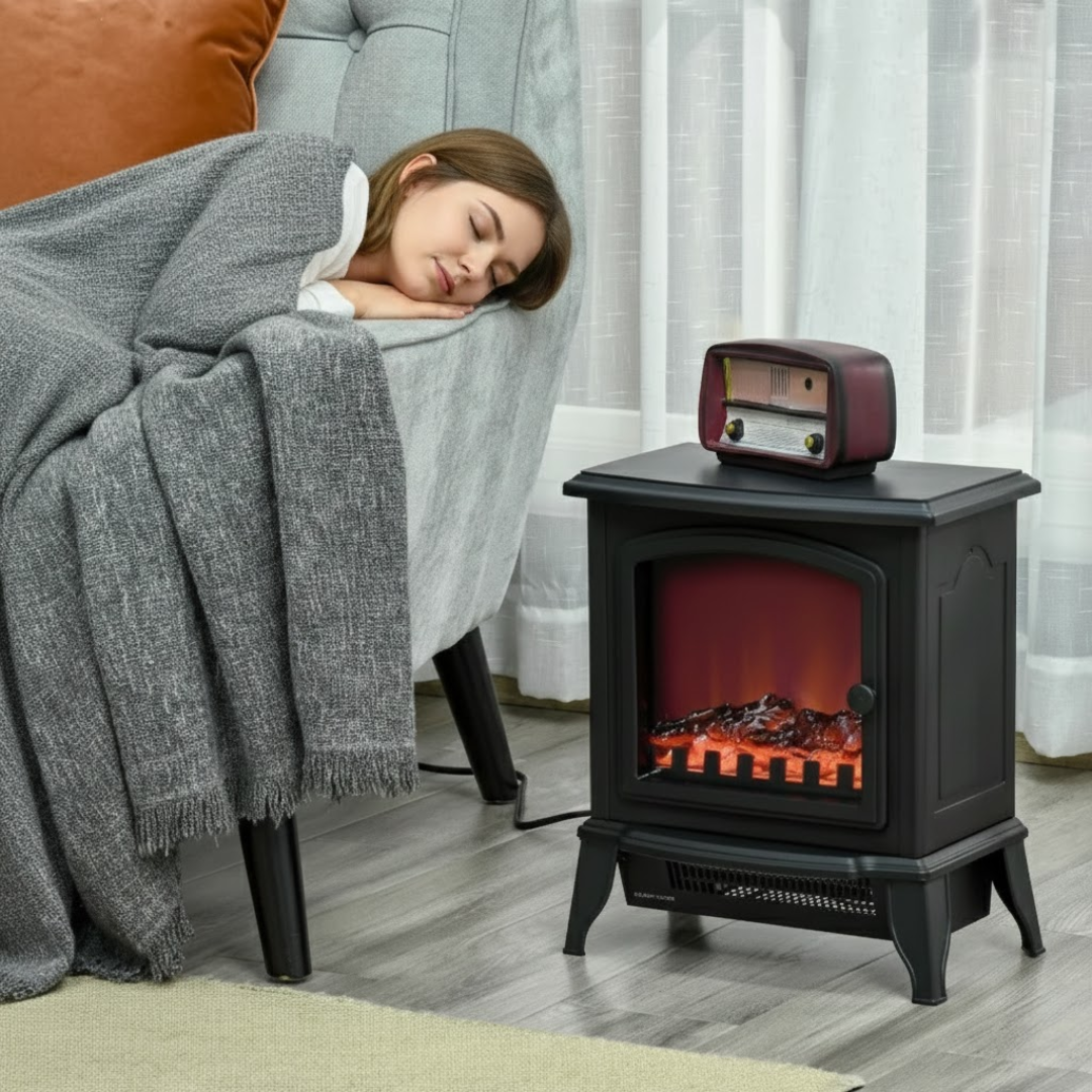 Chimenea Eléctrica 2000W con Efecto de Llama