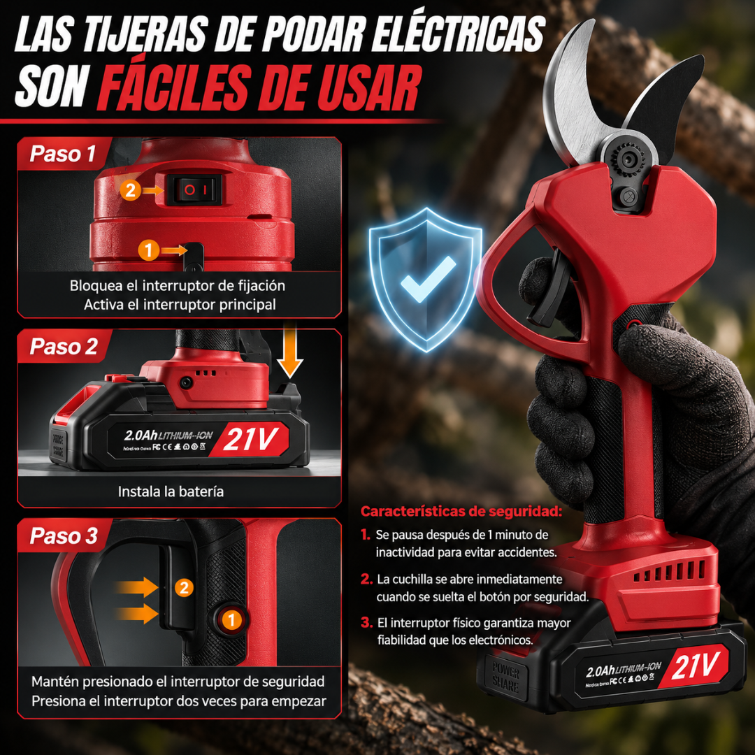 Tijeras de Podar a Batería