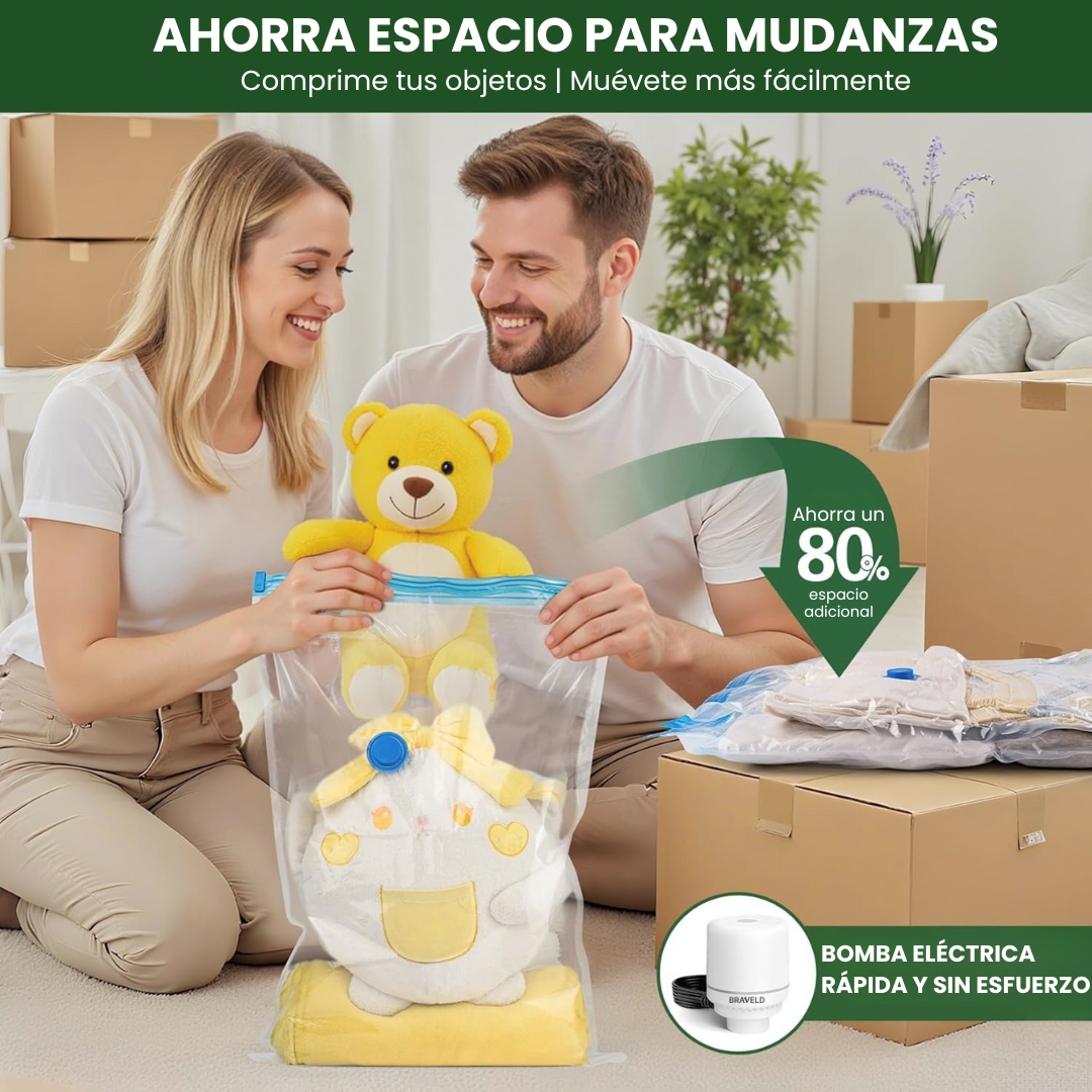 Bolsas al Vacío para Ropa con Bomba Eléctrica