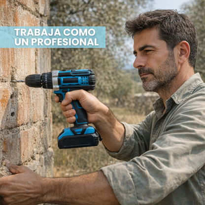 Bricoset Taladro Percutor 21V + 25 Accesorios