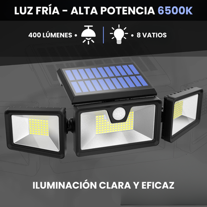Lámpara Solar LED con Sensor de Movimiento y Control por App Móvil